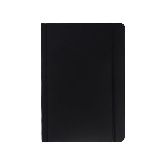 Fabriano Ecoqua Plus Fabric-Bound Notebook, 5.8" x 8.3", A5, Dotted, Black