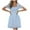 Blue, variant on Bigersell Womens Long Dresses Women Fashion Short Sleeve Ruffle Dress Beach Vacation Dresses Women Shirt Dress Dresses, Style 17646, White M