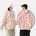 thumbnail image 3 of KLL Peach With Leaves Print Men's Women’s UPF 50+ Sun Protection Outdoor Hoodie Jacket Long Sleeve Fishing Hiking Performance Shirt-Medium, 3 of 6