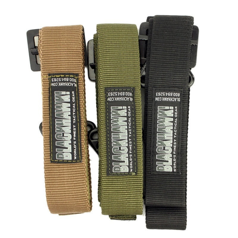120cm Tactical Military Quick Release Webbing Belt Rescue Gear Army Green 
