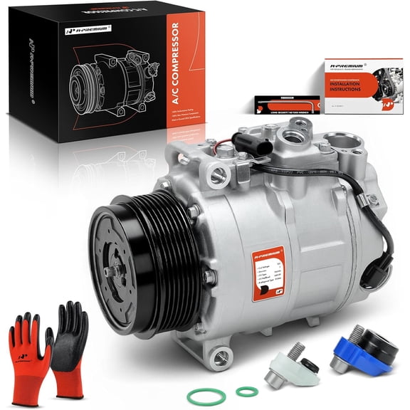 A-Premium AC Compressor with Clutch Compatible with Mercedes-Benz E320 W211 2007-2008 W212 2009 V6 3.0L