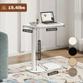 thumbnail image 2 of SSyao L-Shaped Height Adjustable Standing Desk – Ergonomic Home Office Desk for Comfortable Sitting & Standing Work,White, 2 of 13
