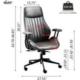 thumbnail image 2 of XIZZI Ergonomic Computer High Back Chair, Adjustable Office Desk Chairs Home Suede Fabric Chair-Dark Gray, 2 of 8