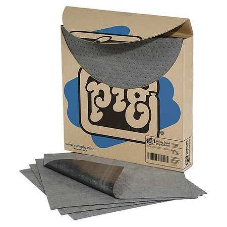 PIG TLS665 Absorbent Mat Pad, Absorbs 5.9 gal. Universal, PK 20 ,Gray