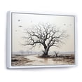 thumbnail image 2 of Designart "Subdued Grey Baobab III" Tree Baobab Floater Framed Canvas Wall Art, 2 of 5