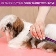 thumbnail image 2 of 10-inch Comfortable Pet Grooming Tool with Rounded Stainless Steel Teeth for Medium Coarse Fur - Easy Grip and Convenient - Purple, 2 of 4