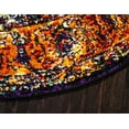 thumbnail image 6 of Unique Loom Rosso Collection Area Rug - Basilica (8' Round Orange/Black), 6 of 7