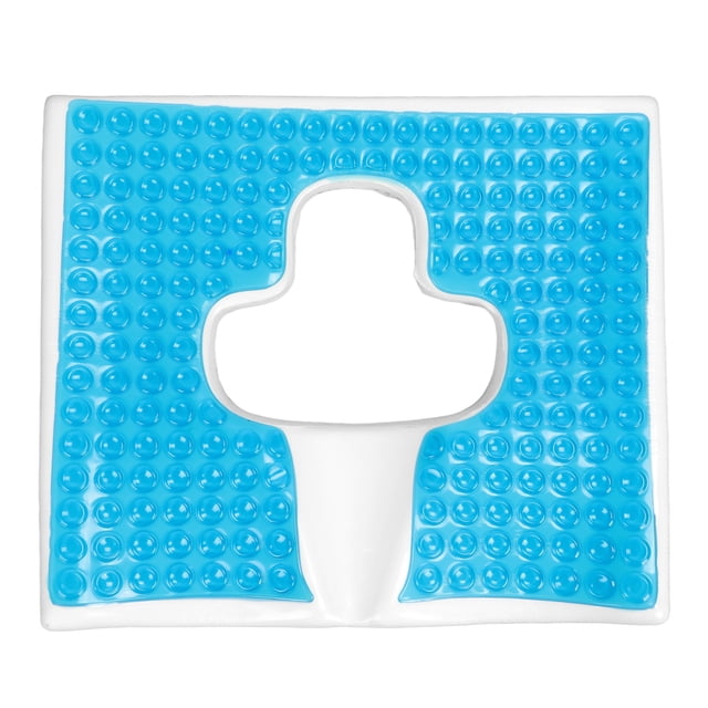 Cojín antiescaras de fibra transpirable con apertura en forma de T y diseño de pendiente triangular