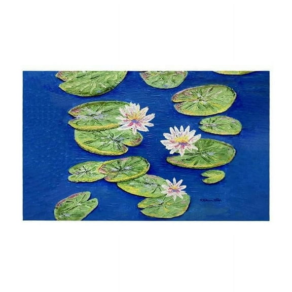 Betsy Drake DM1350G 30 x 50 in. Lily Pads Door Mat