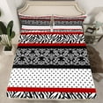 thumbnail image 2 of Feelyou Boho Western Damask Bed Sheets, Modern Abstract Ombre King Sheets, Hippie Paisley Print Sheet Set, Breathable Home Decor, 4 Pieces, 2 of 7