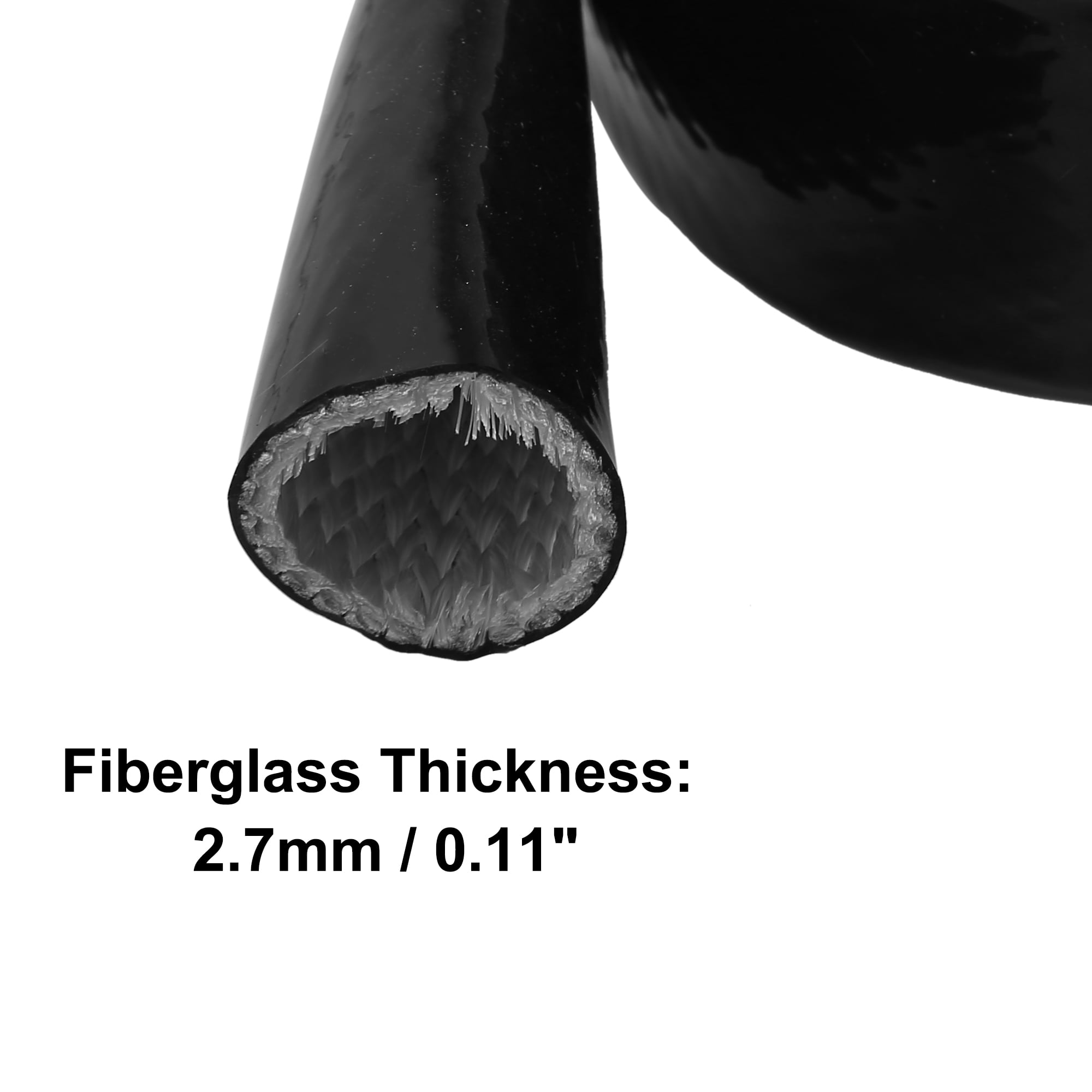 1" ID x 10FT Heat Shielded Fire Sleeve Silicone Coated Fiberglass Tape for Automotive Hose Lines Wires Electrical Wiring