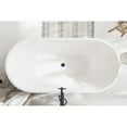 thumbnail image 4 of Elegant Kitchen & Bath BT30767GW-MBK 67 in. Bathtub, Glossy White with Matte Black Trim, 4 of 8