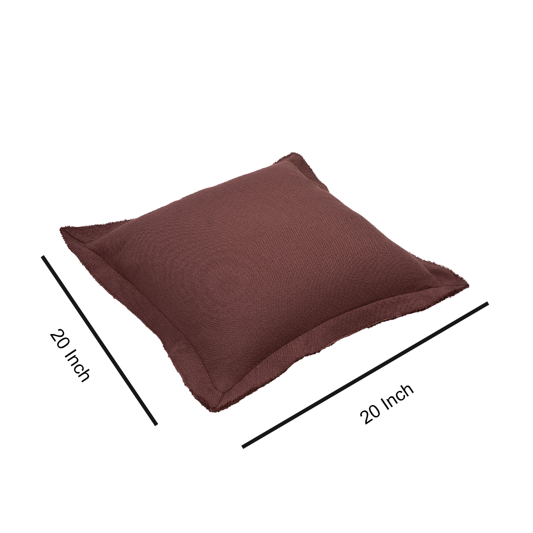Better Homes & Gardens 20" x 20" Blake Bi-Flange Throw Pillow Cover, Rich Cocoa
