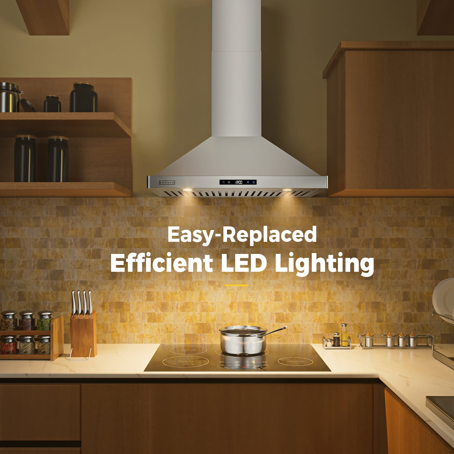 30 in. 400 CFM Ducted Kitchen Wall Mount Range Hood with Light in Stainless Steel