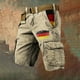 thumbnail image 1 of WILLBEST Pantalones Cortos de Trabajo con Bandera Alemana para Hombre, Holgados, Informales, para Exteriores, 1 of 2