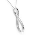 thumbnail image 2 of Pompeii 3/8ct Diamond Infinity Symbol Womens Pendant & Chain 14K White Gold 1" Tall, 2 of 2