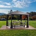 thumbnail image 2 of Afuera Living Gazebo Extérieur Moderne en Aluminium avec Toit Rigide 10 Pieds x 10 Pieds Noir, 2 of 13