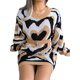 thumbnail image 5 of SAYOO Vestido de suéter para mujer, vestido de primavera de punto con cuello redondo y manga larga con corazón de amor en capas, prendas de punto in otoño/invierno para mujer de una pieza SAYOO moda, 5 of 7