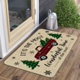 thumbnail image 2 of Christmas Doormats 17x29 Inch, Welcome Door Mats for Front Door, Winter Christmas Truck Farmhouse Plaid Outdoor Mats for Indoor or Outdoor Decorations,Merry Christmas Decor for Home, 2 of 6