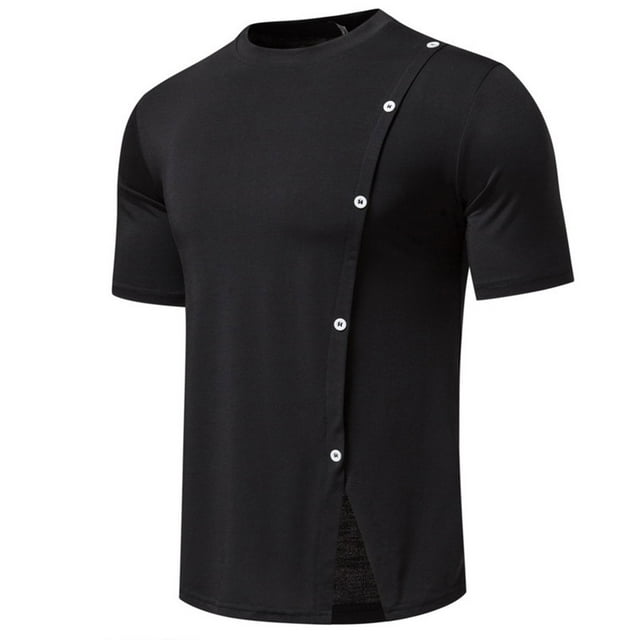 Dvkptbk Mode Personnalité Chemise Décontractée Slim à Manches Courtes Imprimée Col Rabattu