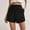 Black, variant on Jacenvly New Summer Shorts for Women Casual Summer Elastic Waist Sports Loose Solid Short Pants Soft Satiny High Waistfashion Shorts for Women Casual Black