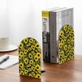 thumbnail image 5 of Lsque Sunflowers In Vintage Printed Wood Bookends,Non-Skid Bookend for Shelves,Heavy Duty Support Bookends,Non-Slip Foam Pads for Office, Home, and Library,1 Pair, 5 of 8
