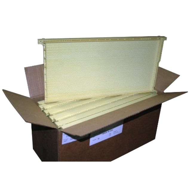Marcos para apicultura Mann Lake de 23 cm recubiertos con cera de abeja, paquete de 10