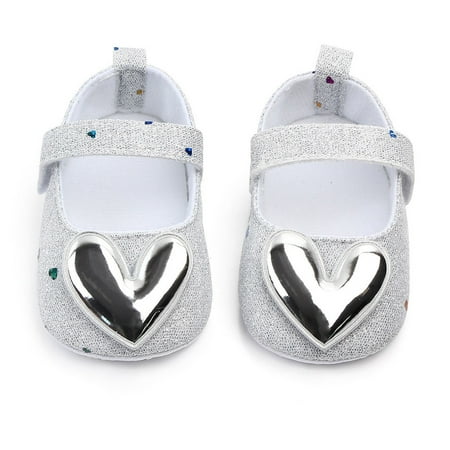 

kpoplk Sandals For Boys Baby Indoor Shoes Shoes Girls Walking Heart Shaped Princess Soft Soled Baby Toddler Girls Shoes(Grey)