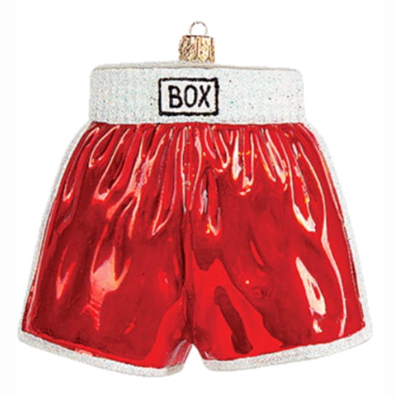Boxing Shorts Polish Blown Glass Christmas Ornament Sports Decoration Boxer