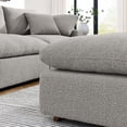 thumbnail image 6 of Modway Commix Upholstered Boucle Fabric & Solid Wood Ottoman in Light Gray, 6 of 8