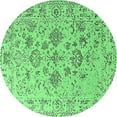 thumbnail image 1 of Ahgly Company Indoor Round Oriental Emerald Green Industrial Area Rugs, 4' Round, 1 of 4