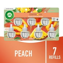Air Wick Plug in Scented Oil Refill, 7 Count, Peach & Sweet NeCountar, Air Freshener, Essential Oils