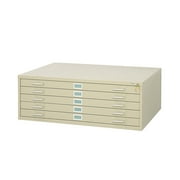 Safco 5 Drawer Metal Flat Files Cabinet for 36" x 48" Files in Tropic Sand