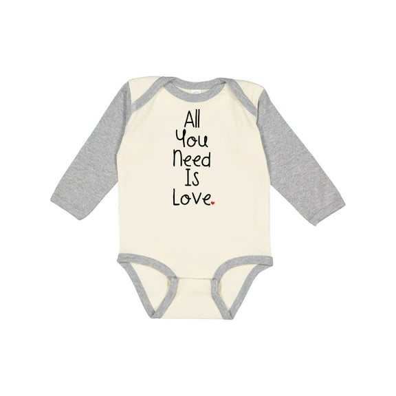 Inktastic All You Need is Love Boys or Girls Long Sleeve Baby Bodysuit