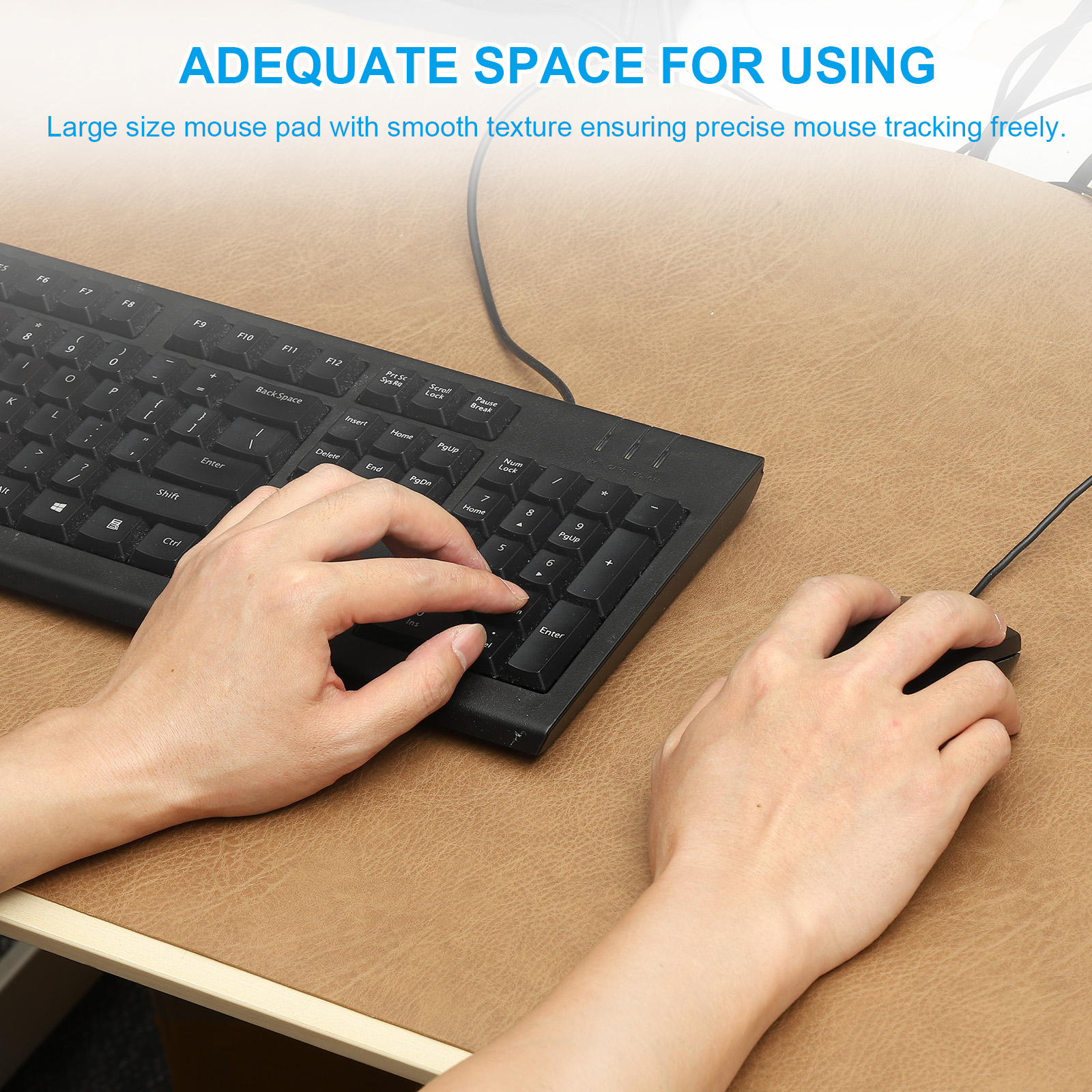 Uxcell 35.4" x 17.7" Leather Desk Pad Protector, 1Pcs Large Dual-Sided Desk Mat Waterproof Leather Mouse Pad for Laptop Computer Writing Desk Table Gaming Home, Light Green/Beige
