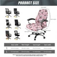 thumbnail image 5 of HELLHERO Panda Strawberry Print Office Chair Cover with Armrest Covers, Gaming Chair Seat Covers Skin Friendly, Computer Office Chairs Cover with Armrest Slipcover, Pink, 5 of 6