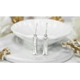 thumbnail image 2 of Simplicity Dangle Bar Synthetic White MOP Sterling Silver Earrings, 2 of 6