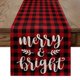 thumbnail image 4 of Camino de mesa con estampado de árbol de Navidad, bandera para cocina, 4 of 4