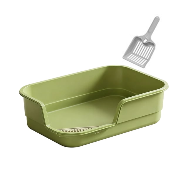 Extra Large Cat Litter Box Semi Enclosed High Edge Anti Scatter Durable Easy Clean Indoor Cats Multi Pet Households Tray