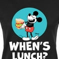 thumbnail image 3 of Disney - Mickey & Friends - Hungry Mickey - When's Lunch - Juniors Fitted Graphic T-Shirt, 3 of 5