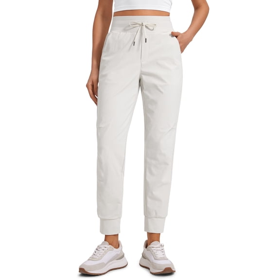 CRZ YOGA Athletic Joggers for Women 27.5" Lightweight Travel Outdoor Hiking Pants with Pockets