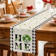 thumbnail image 6 of Rustic Green Leaf Flower Table Runner 90 Inches Long,Kitchen Dining Tablerunners Retro Linen Buffalo Plaid Linen Table Runners Dresser Scarves for Home Dinner Wedding Holiday Party Decor, 6 of 9
