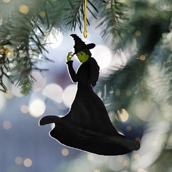 Elphaba Wicked Acrylic Christmas Ornament – Broadway Movie Fan Collectible Tree Decor