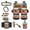 American Tribal Highland Cow Hibiscus, variant on Renewold Highland Cow Boho Floral Car Seat Covers Front Back Seats Set of 14, Steering Wheel Cover Seatbelt Pad Trash Bin Armrest Cushion Rearview Mirror Cover Gear Shift Cover Set Cup Holder