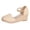 Beige, variant on Women's Closed Toe Sandals Platform Wedge Fashion Linen Heels Versatile Braided Buckle Breathable Espadrilles Dress Shoes Black Size 7