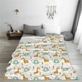 thumbnail image 5 of Bingfone Giraffe And Elephant Print Flannel Fleece Blanket Throw Blanket for Bed,Sofa,Couch,Travel,Camping(80"x60" ), 5 of 8