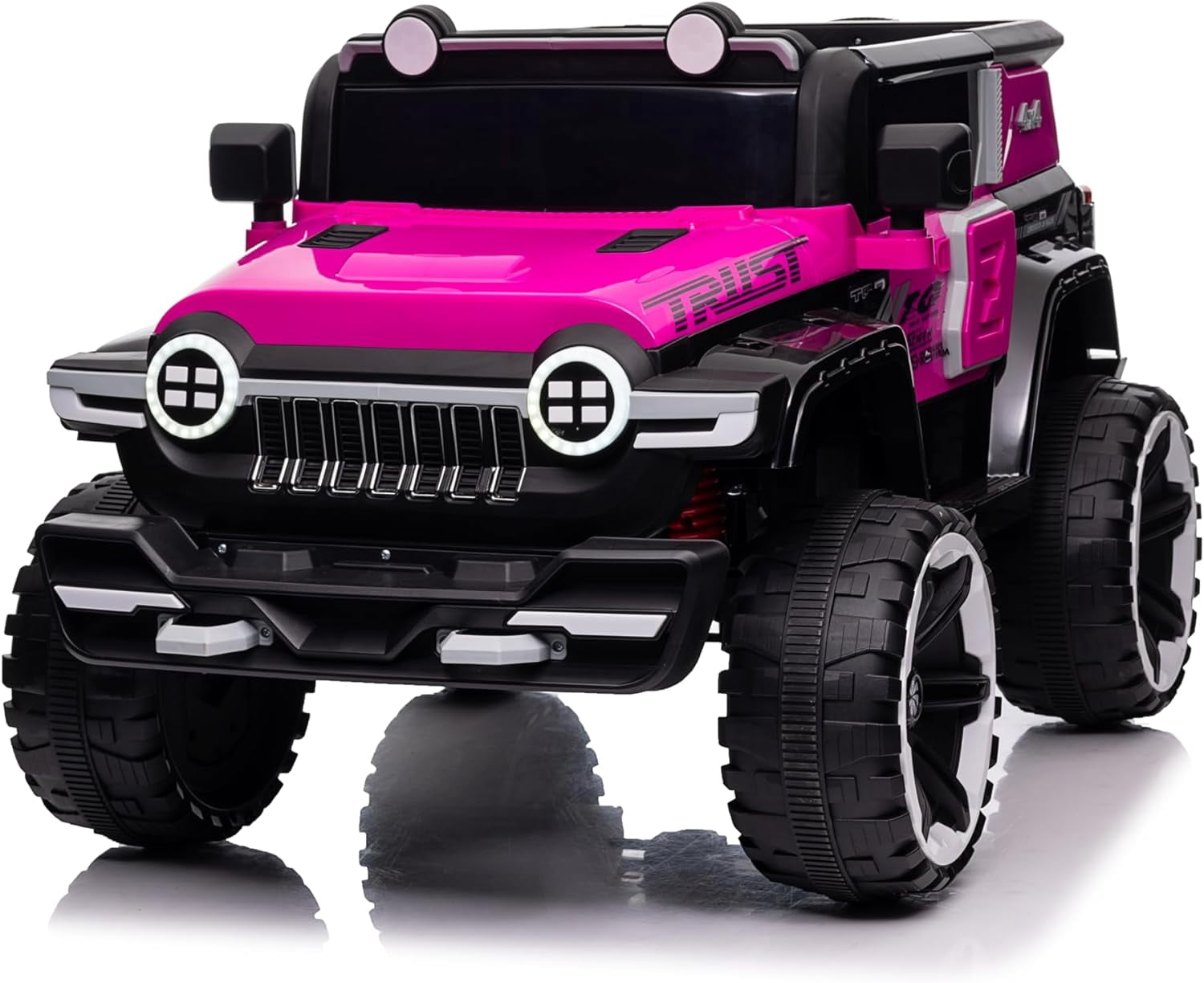 EastVita 12V Ride on Car FL-3588 Off-Road Vehicle Ride on Toy 25W*2 4 Wheeler Battery Powered Quad Toy Vehicle with Remote Control /MP3/ Suspension System /LED Lights/Off-Road Tires/etc