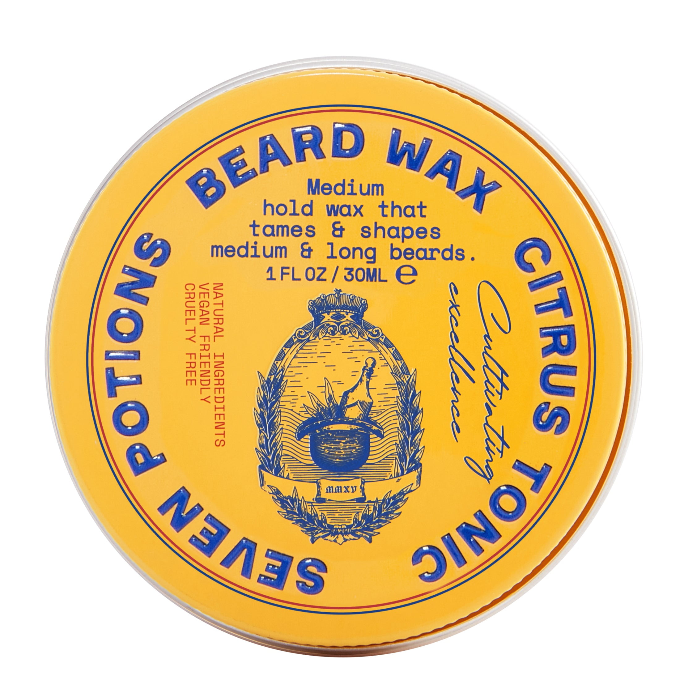Seven Potions Beard Wax for Men — Medium Hold Styling Wax to Shape And