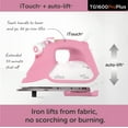 thumbnail image 3 of Oliso TG1600 Pro Plus 1800 Watt SmartIron with Auto Lift - for Clothes, Sewing, Quilting and Crafting Ironing | Diamond Ceramic-Flow Soleplate Steam Iron, Pink, 3 of 8