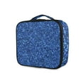 thumbnail image 2 of Makeup Train Case with Adjustable Dividers,Cosmetic Bag Portable Portability Bag Case Gifts Blue Bling, 2 of 8